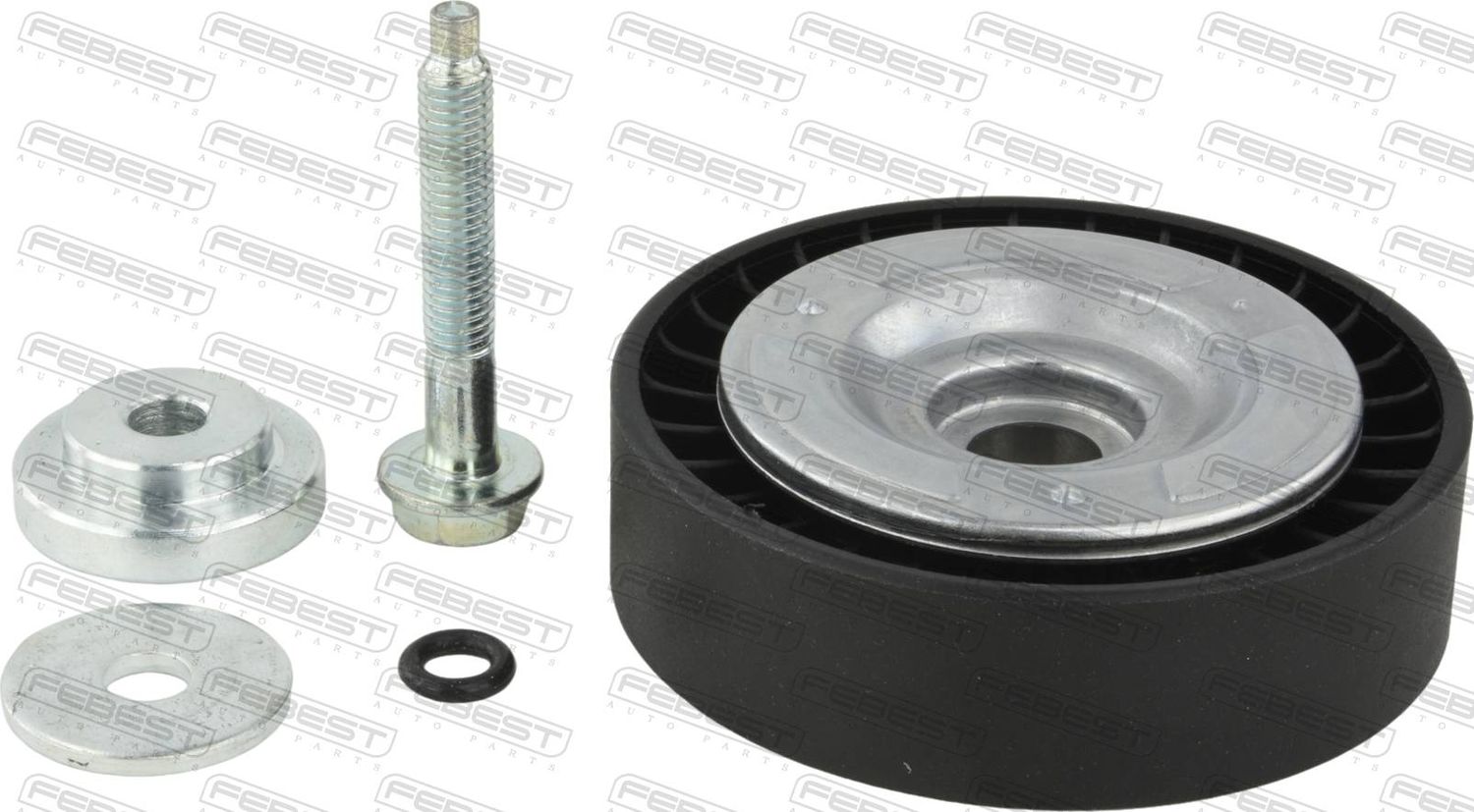 Направляющий (ведущий) ролик приводного поликлинового ремня Febest. Артикул 2188-KUGII
