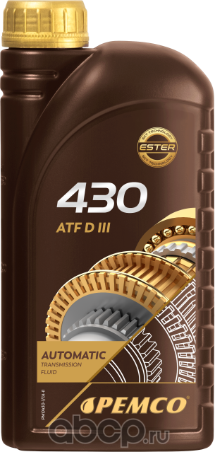 Масло трансмисионное ATF Dexron 3 iMATIC 430 синтетическое 1л (Pemco). Артикул PM04301