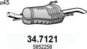 Глушитель Asso для Opel Astra G 1998-2009. Артикул 34.7121