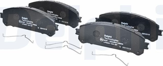 Тормозные колодки Delphi (Low-Metallic). Артикул LP2201