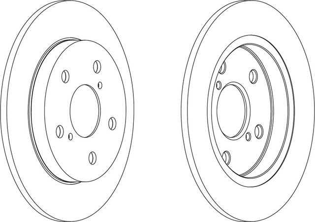 Тормозной диск Ferodo Premier задний для Toyota Corolla E140, E150 2006-2014. Артикул DDF1788C