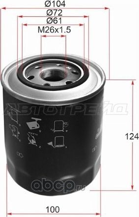 Фильтр масляный MITSUBISHI PAJEROSPORTL200 4D56 (SAT). Артикул STMD069782