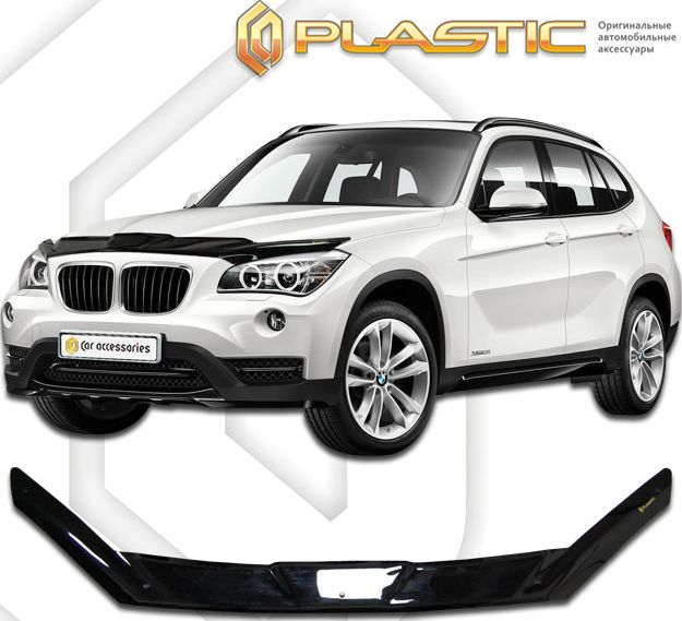 Дефлектор СА Пластик для капота (Classic черный) BMW X1 E84 2009-2015. Артикул 2010010108465