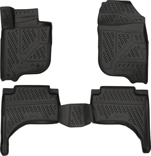 Коврики 3D Format c повышенной износостойкостью для салона Mitsubishi L200 V 2015-2026. Артикул FORMAT.CARMIT00001