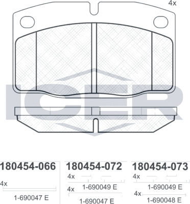 Тормозные колодки Icer. Артикул 180454