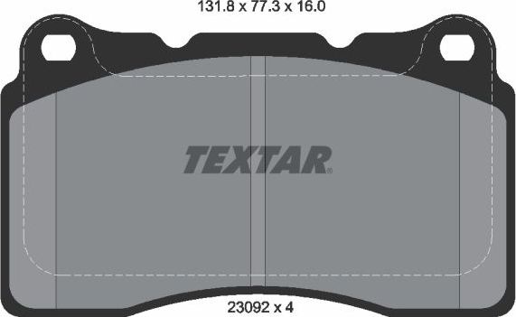 Тормозные колодки Textar Q+. Артикул 2309203