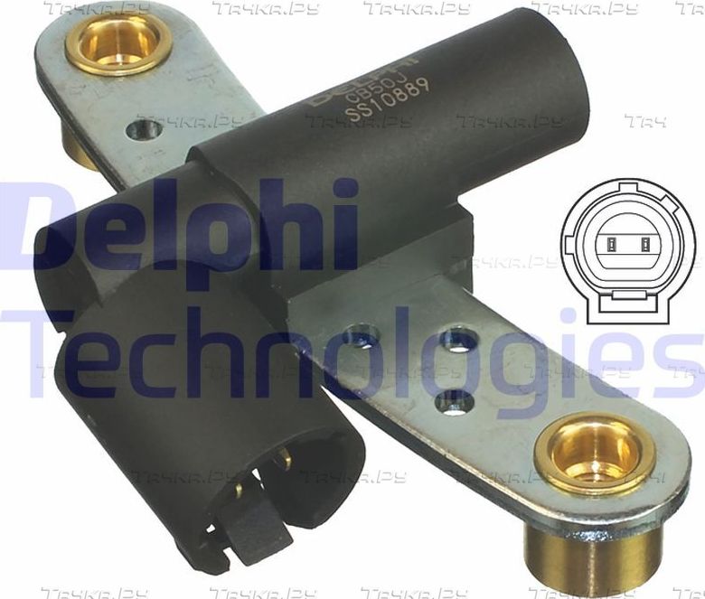Датчик положения коленвала Delphi для Nissan Kubistar X76 2008-2026. Артикул SS10889