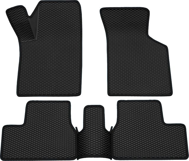 Коврики Rezkon 3D EVA Ромб резиновые для салона Lada Granta I 2190, 2191, 2192, 2194 2011-2026 Черный кант. Артикул 9239015101