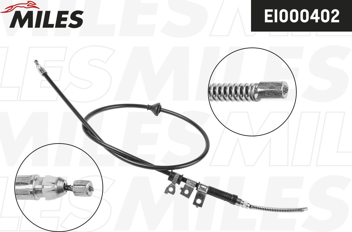 Трос ручника (тросик ручного тормоза) Miles. Артикул EI000402