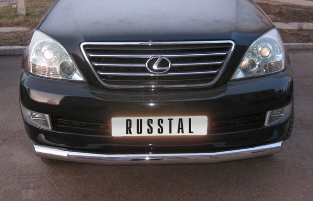 Защита RusStal переднего бампера d76 (секции) для Lexus GX 470 2002-2009. Артикул LGZ-000370