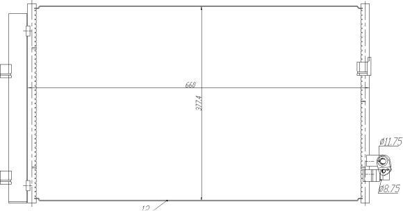 Радиатор кондиционера (конденсатор) NRF EASY FIT. Артикул 350476