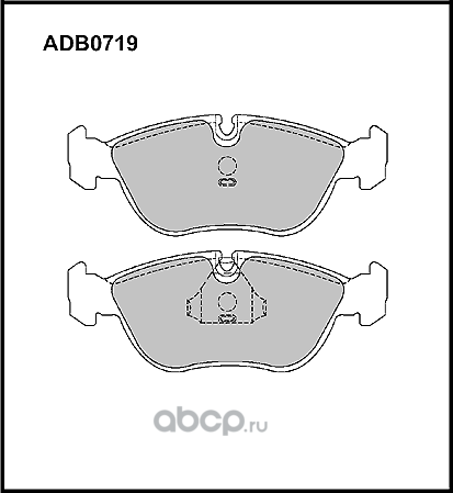Колодки тормозные дисковые передние Allied Nippon ADB0719 Япония 1/16 компл Allied Nippon. Артикул ADB0719