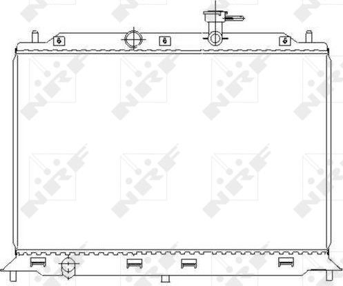 Радиатор охлаждения двигателя NRF (алюминий). Артикул 53491