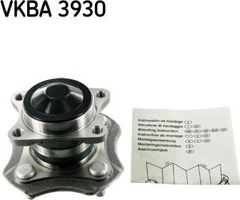 Ступичный подшипник (комплект) SKF задний для Toyota Vios I 2002-2008. Артикул VKBA 3930