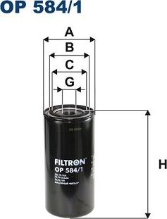 Масляный фильтр Filtron. Артикул OP 584/1