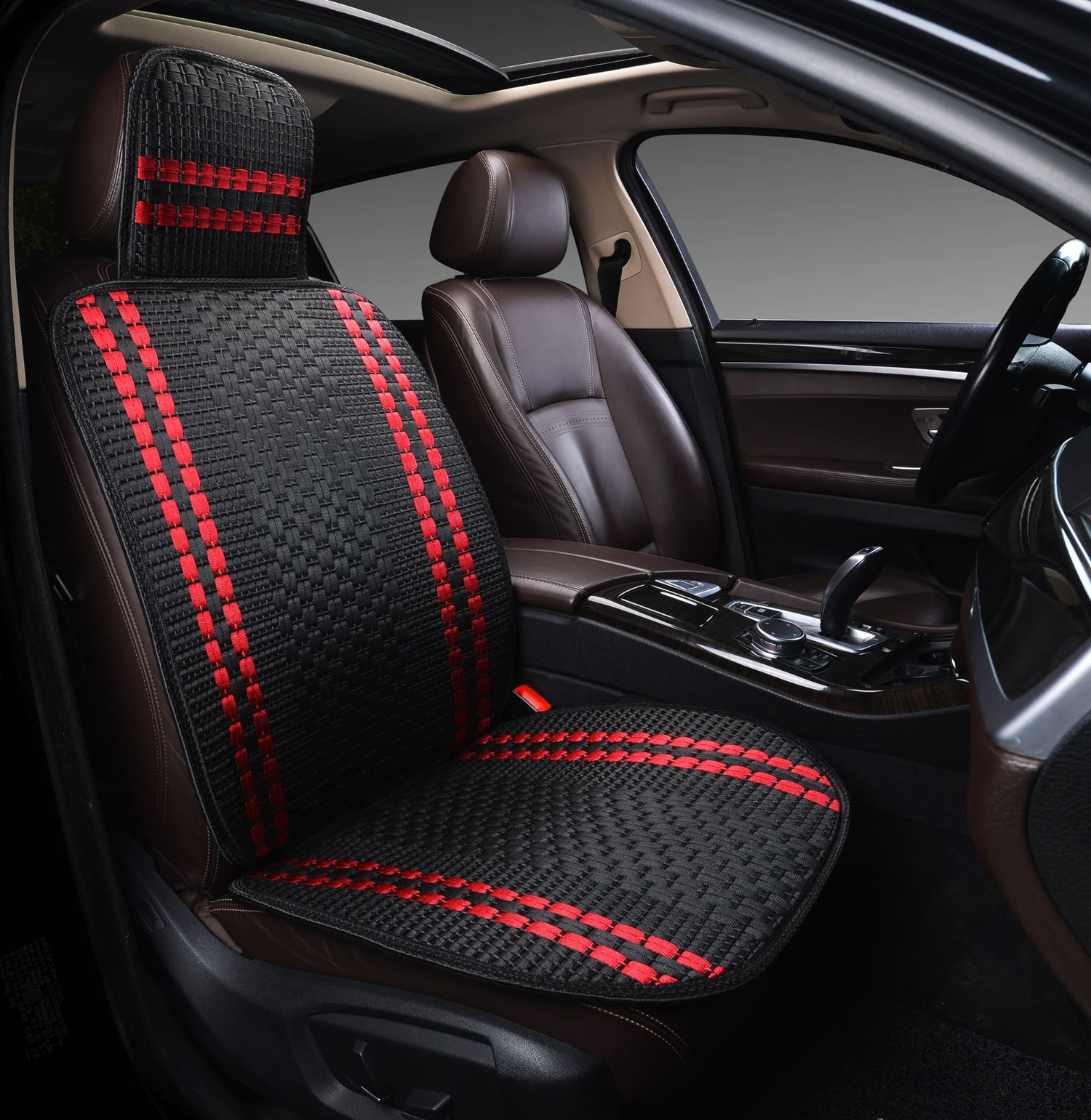 Накидка массажная PSV P2006 плетенный лен (Черный/ Красная линия). Артикул 132759