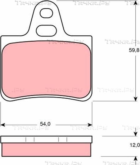 Тормозные колодки TRW задние для Citroen GS 1973-1986. Артикул GDB146