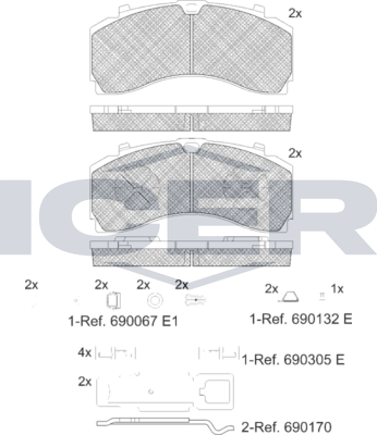 Тормозные колодки Icer. Артикул 152124-073