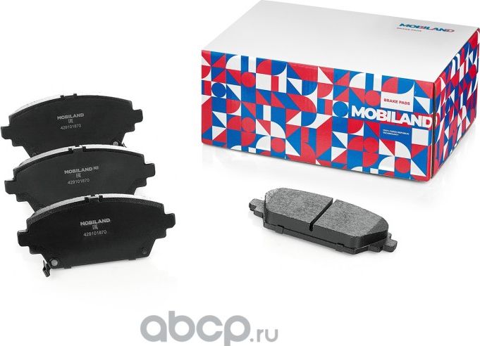 Колодки тормозные дисковые передние (4 шт.) с п/шум. пласт. HONDA ACCORD VI (CG, (Mobiland). Артикул 429101870