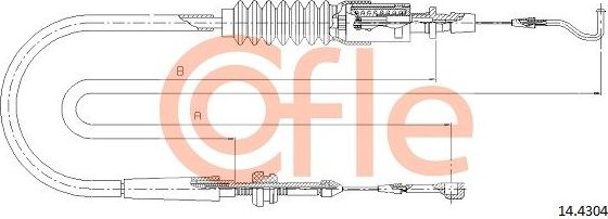 Трос газа Cofle для Volkswagen Transporter T4 1990-2003. Артикул 92.14.4304