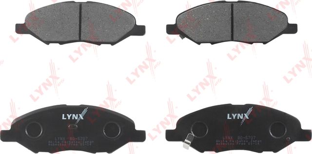 Тормозные колодки LYNXauto передние для Nissan Tiida I 2007-2012. Артикул BD-5707