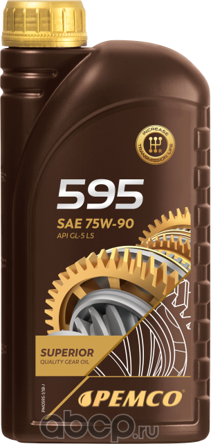 75W-90 GL-4/GL-5 LS 1л (синт. трансм. масло) HCV (Pemco). Артикул PM0595-1