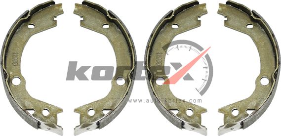 Колодки тормозные HYUNDAI/KIA SANTA FE/TUCSON/SPORTAGE 04- барабан. (170x27) 2WD (Kortex). Артикул KS030STD