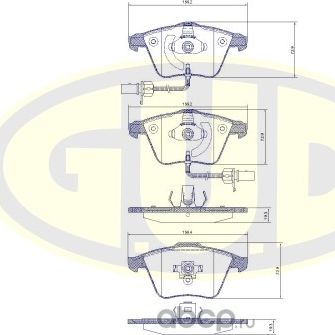 Тормозные колодки G.U.D.. Артикул GBP096412