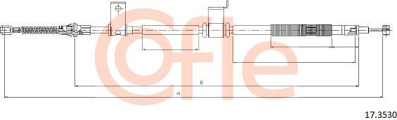 Трос ручника (тросик ручного тормоза) Cofle. Артикул 92.17.3530