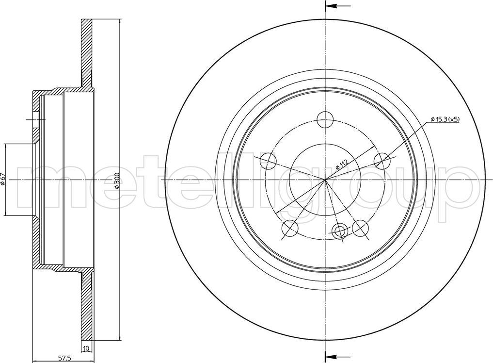 Тормозной диск Metelli. Артикул 23-0938C