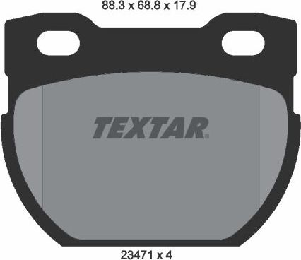 Тормозные колодки Textar Q+. Артикул 2347103