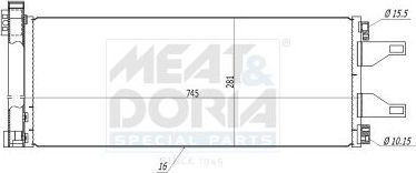 Радиатор кондиционера (конденсатор) Meat & Doria для Fiat Ducato III 2006-2026. Артикул 991031