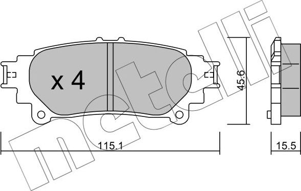 Тормозные колодки Metelli. Артикул 22-0939-0