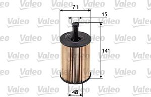 Масляный фильтр Valeo для Volkswagen Jetta VI 2011-2014. Артикул 586506