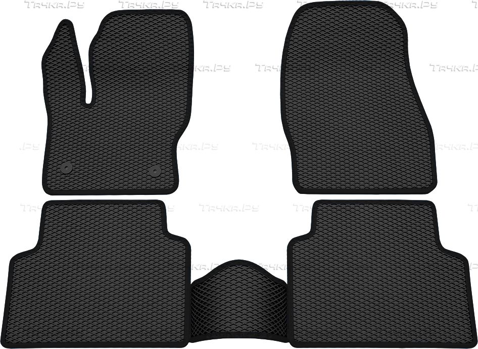 Коврики Rezkon EVA для салона Ford Kuga II 2012-2016 Черный кант. Артикул 9016020101