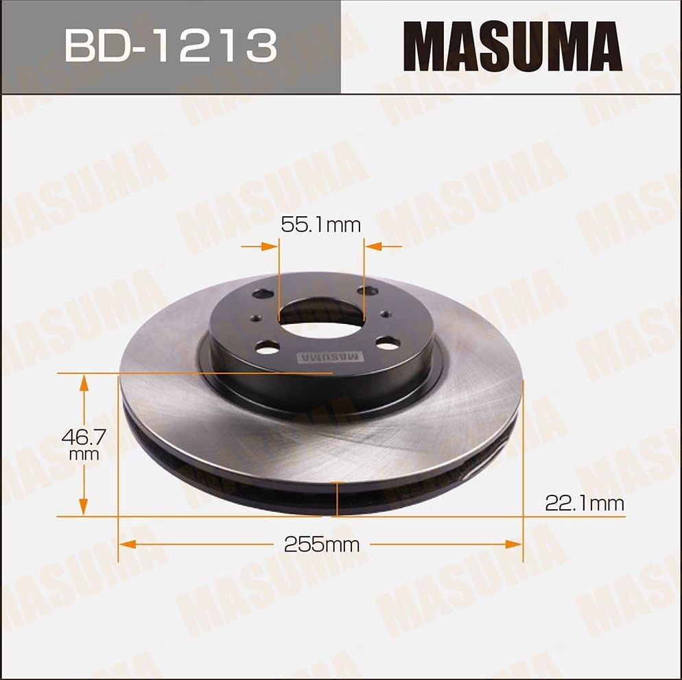 Тормозной диск Masuma. Артикул BD-1213