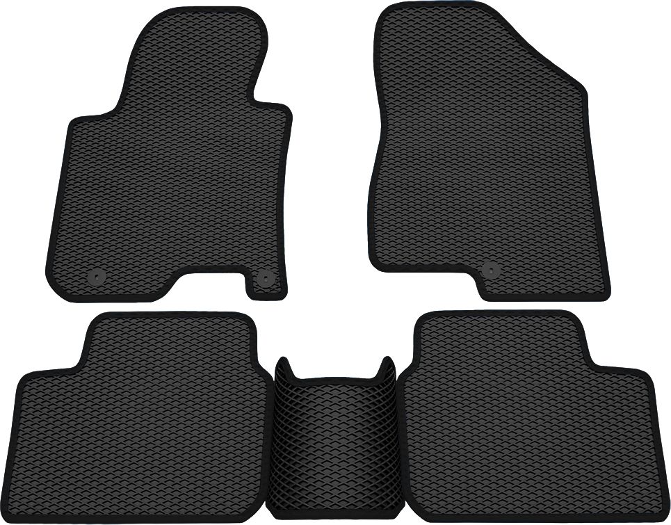 Коврики Rezkon EVA для салона Kia Ceed II 2012-2018 Черный кант. Артикул 9021005201