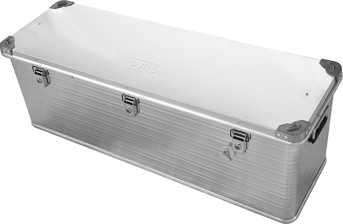 Ящик алюминиевый РИФ усиленный с замком 1176х385х412 мм. Артикул E1176385412