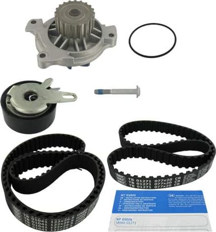 Помпа (водяной насос) с комплектом ремня ГРМ SKF. Артикул VKMC 01271