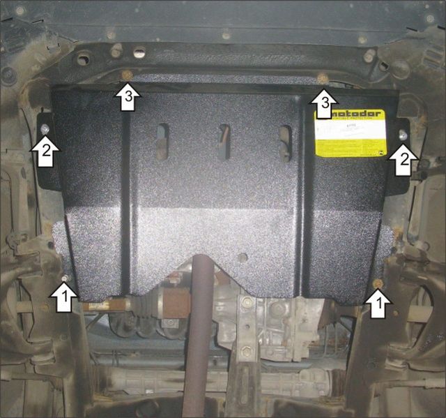 Защита Мотодор усиленная для картера и КПП Renault Logan I 2004-2016. Артикул 71706