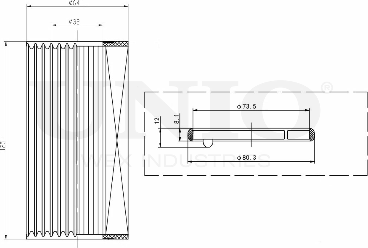Фильтр масляный (Unio). Артикул FLT-20070