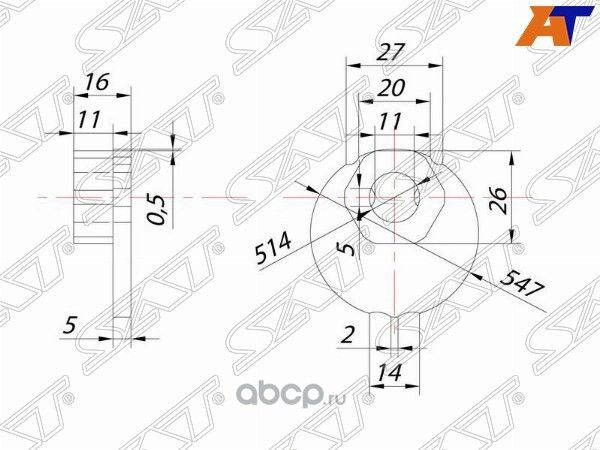 Гайка эксцентрика нижнего рычага TOYOTA FJ CRUISER (SAT). Артикул ST4819860011