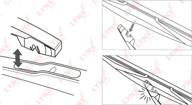 Щетка стеклоочистителя (дворник) LYNXauto задняя для Mercedes-Benz GLK-Класс I (X204) 2008-2015. Артикул LR30C