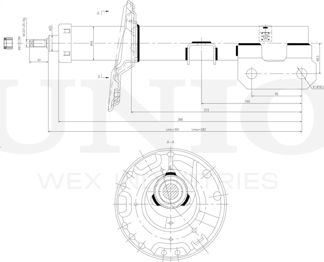 Амортизатор подвески (Unio). Артикул SAB-10366