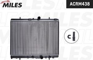 Радиатор охлаждения двигателя Miles для Citroen C4 Cactus I 2014-2025. Артикул ACRM438