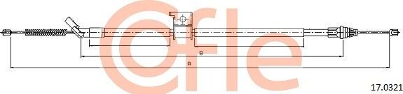 Трос ручника (тросик ручного тормоза) Cofle. Артикул 17.0321