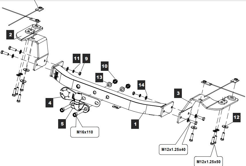 Фаркоп Baltex для LX 570 SUPERIOR 2015-2026 с нержавеющей накладкой. Артикул 249456