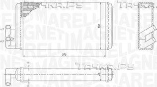 Радиатор отопителя (печки) Magneti Marelli для Audi A6 I (C4) 1994-1997. Артикул 350218403000