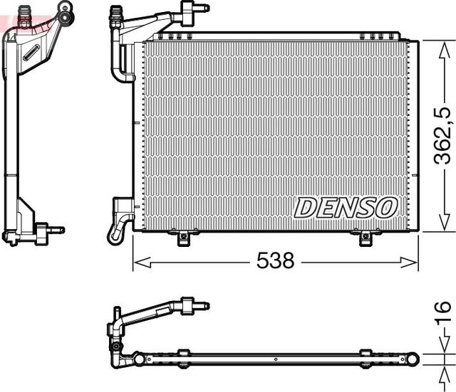Радиатор кондиционера (конденсатор) Denso для Ford B-MAX 2012-2018. Артикул DCN10042