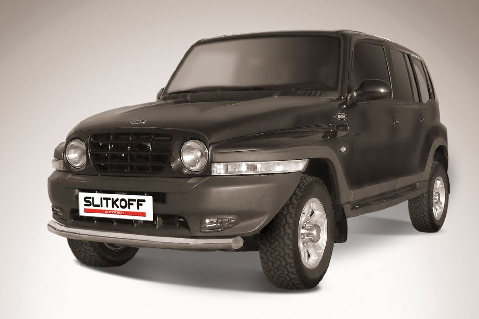 Защита Slitkoff переднего бампера d76 для ТагАЗ Tager 5-дв. 2008-2026. Артикул TAT5d010